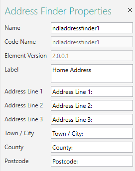 Picture showing Colons Added to Address Lines.